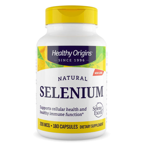 Healthy Origins Selenium Seleno Excel No Fillers 200 MCG, 180 Count, White