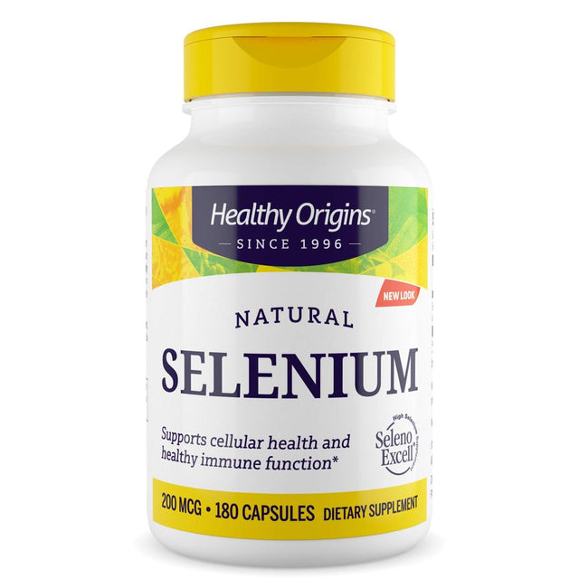 Healthy Origins Selenium Seleno Excel No Fillers 200 MCG, 180 Count, White