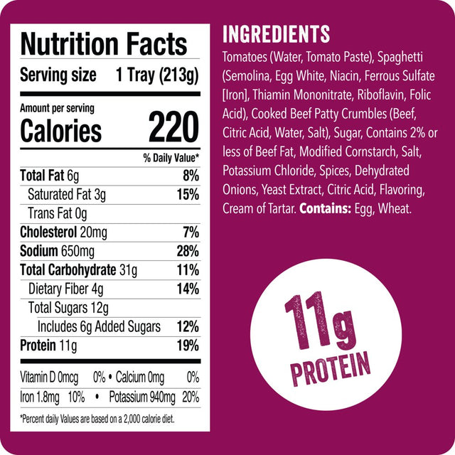 HORMEL COMPLEATS Spaghetti & Meat Sauce, Shelf Stable, 7.5 Oz Plastic Tray