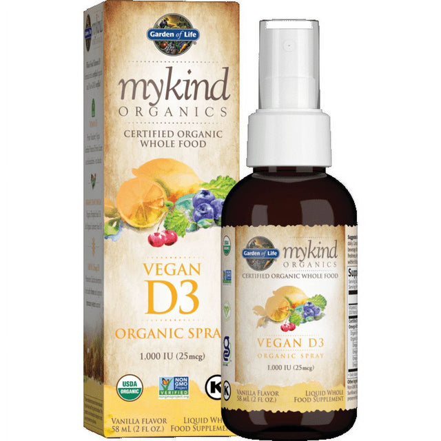 Garden of Life Mykind Organics Vegan D3 Spray, 2Oz Liquid