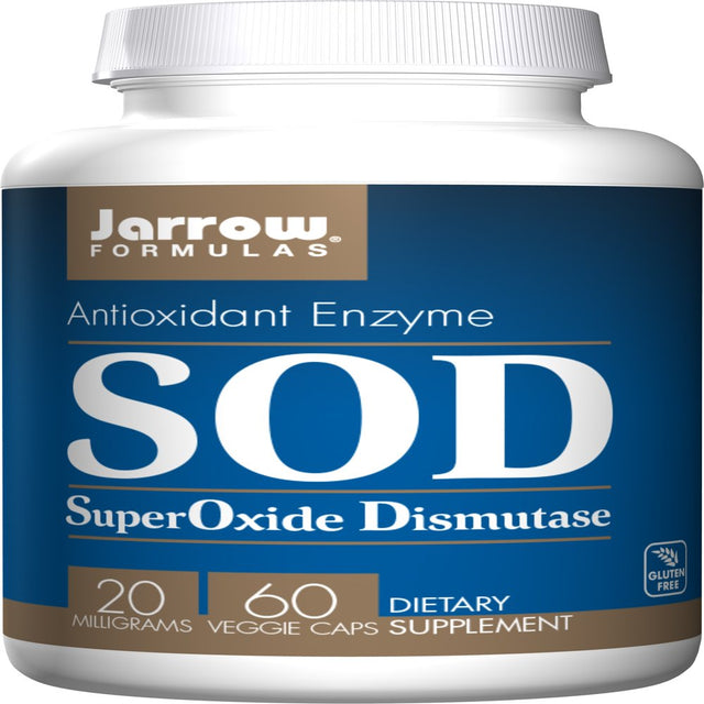 Jarrow Formulas Sod Superoxide Dismutase Antioxidant Enzyme Veggie Caps, 60 Count