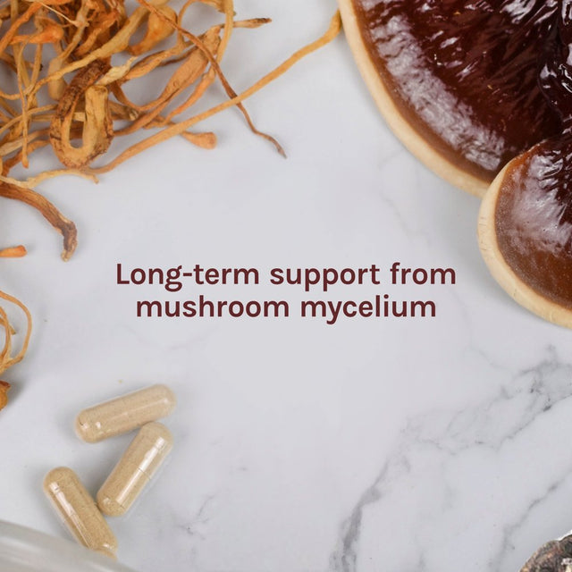 Host Defense, Breathe Capsules, Respiratory Support, Mushroom Supplement with Cordyceps, Reishi and Chaga, Unflavored, 30