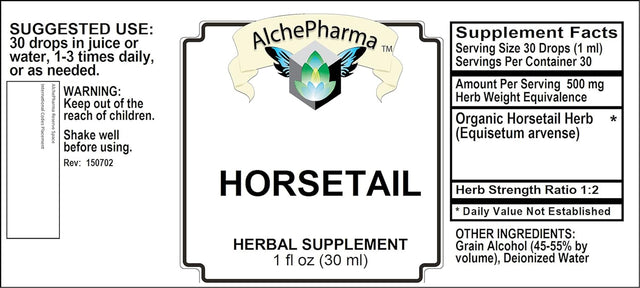 Horsetail Herb Tincture (Organic Equisetum Arvense) HSR 1:2