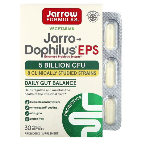Jarrow Formulas Jarro-Dophilus EPS, 5 Billion CFU, 30 Veggie Capsules