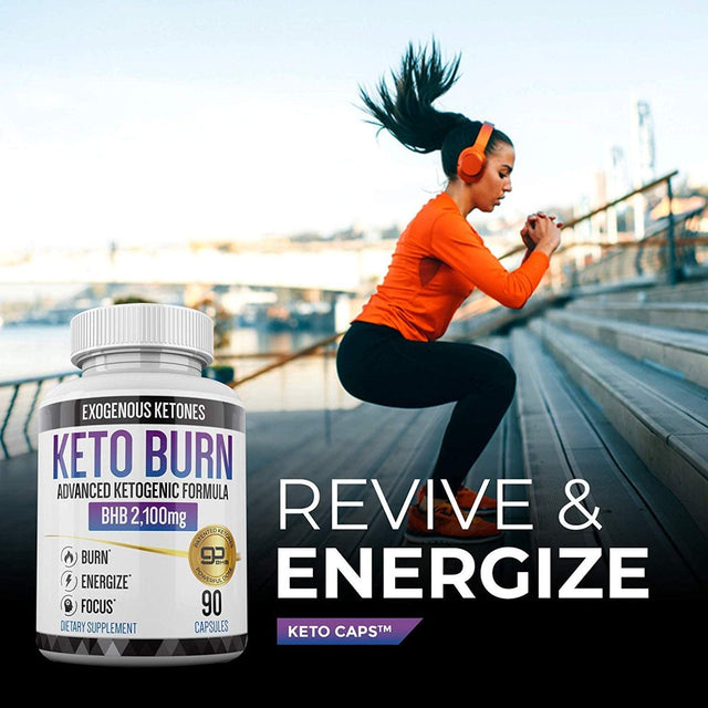 Keto Pills - 3X Dose (2100Mg | 90 Capsules) Advanced Keto Burn Diet Pills - Best Exogenous Ketones BHB Supplement - Max Strength Formula