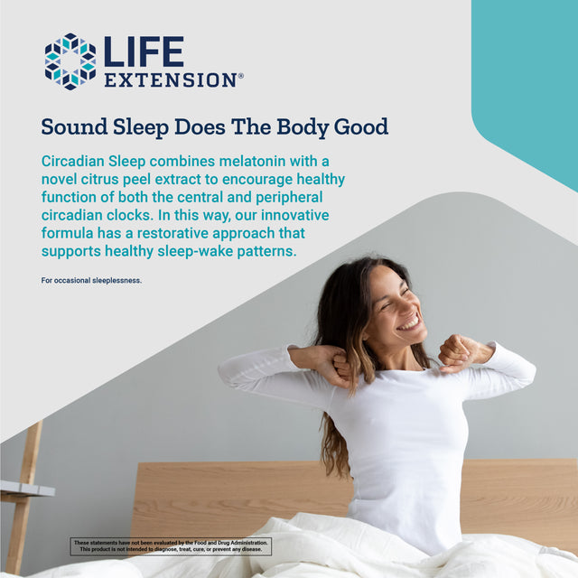 Life Extension Circadian Sleep - Restore Circadian Rhythms for Sleep & Overall Health - Gluten-Free, Non-Gmo - 30 Liquid Vegetarian Capsules