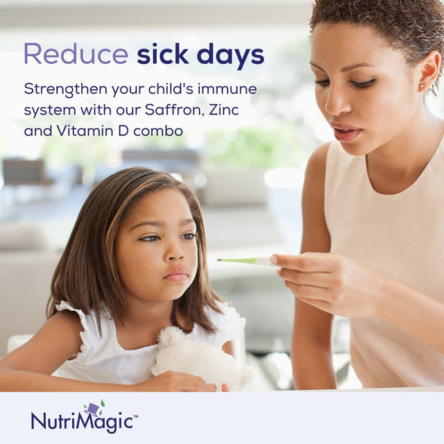 Nutrimagic KIDS Brain Booster+ Focus, Attention Saffron-Based Brain Health Supplement & Multivitamin, Vegan, 60 Pack