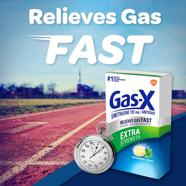Gas-X Extra Strength Gas Relief Chewable Tablets, Peppermint Creme, 18 Count
