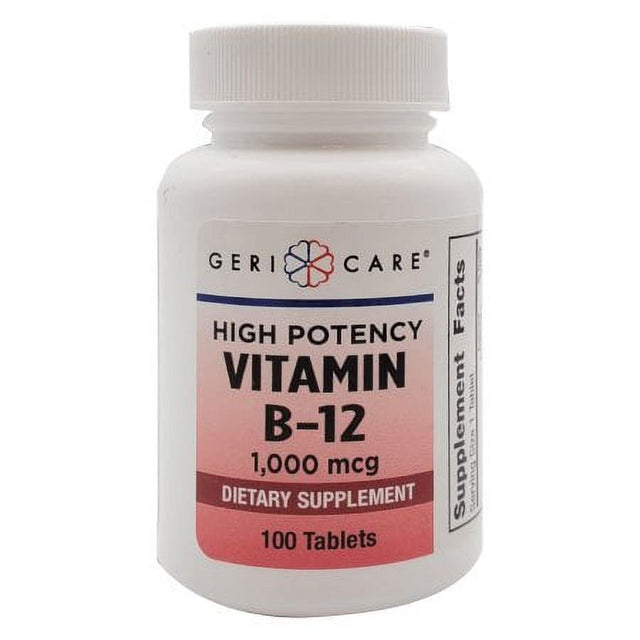 Gericare High Potency Vitamin B12 1000 Mcg Tablet 100 per Bottle
