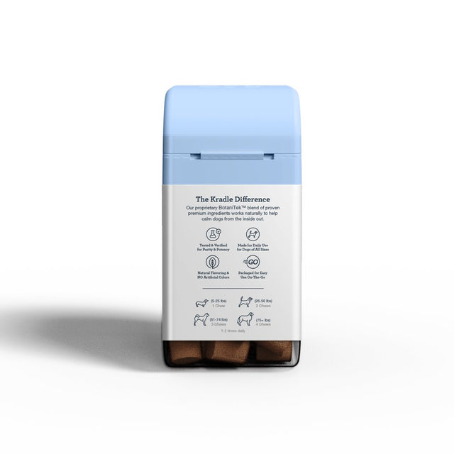 Kradle Calming Hip & Joint Soft Chews, Dog Mobility Support, Beef Liver Flavor, 60 Ct