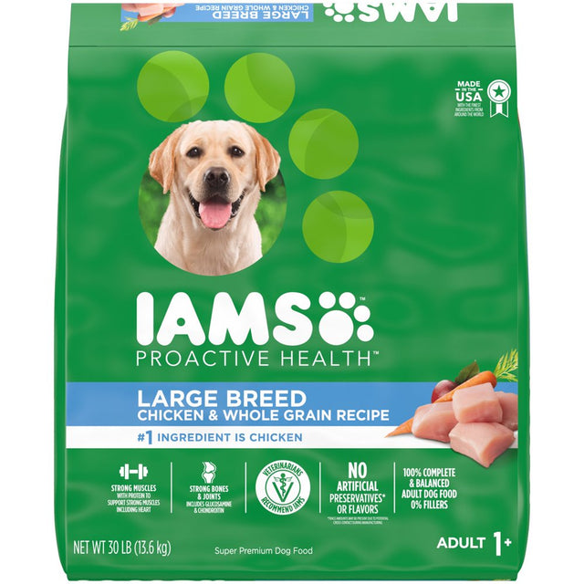 IAMS Proactive Health Chicken and Whole Grain Recipe Dry Dog Food, 30 Lb Bag