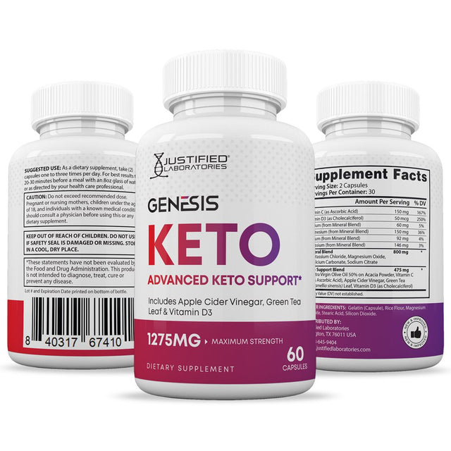 Genesis Keto ACV Gummies 1000Mg & Keto ACV Pills 1275MG Bundle