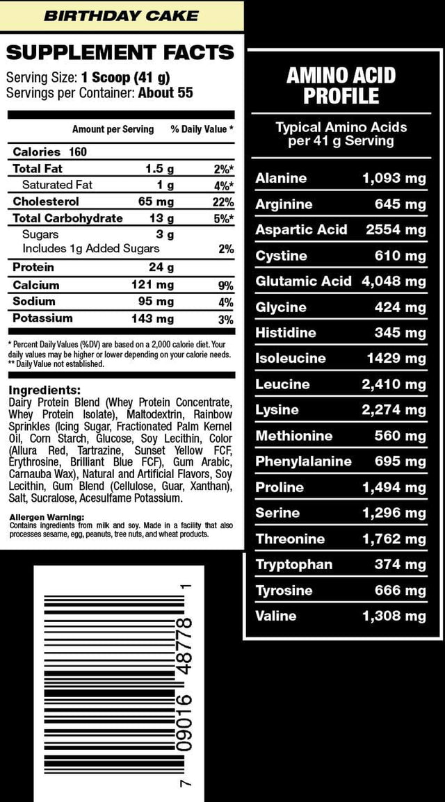 100% True Whey, Cake Batter, 5 Pound