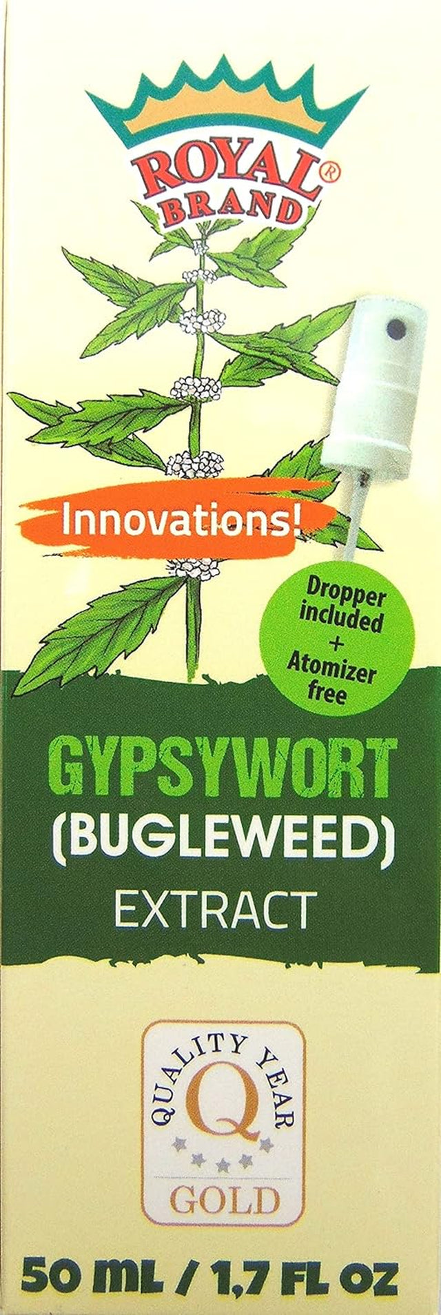 Gypsywort (Bugleweed) Extract 50 Ml (1.7 Fl Oz.) Glas Bottle, Innovations, Dropper Included+ Atomizer Free