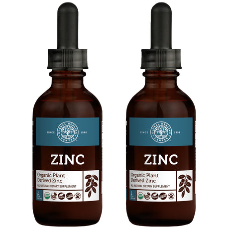 Global Healing Organic Zinc Liquid Supplement for Adults - 2 Fl Oz