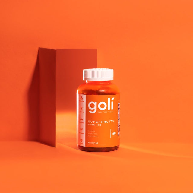 Goli Nutrition Super Fruits Gummies, Fruit Blend Flavor Dietary Supplement, 60 Count