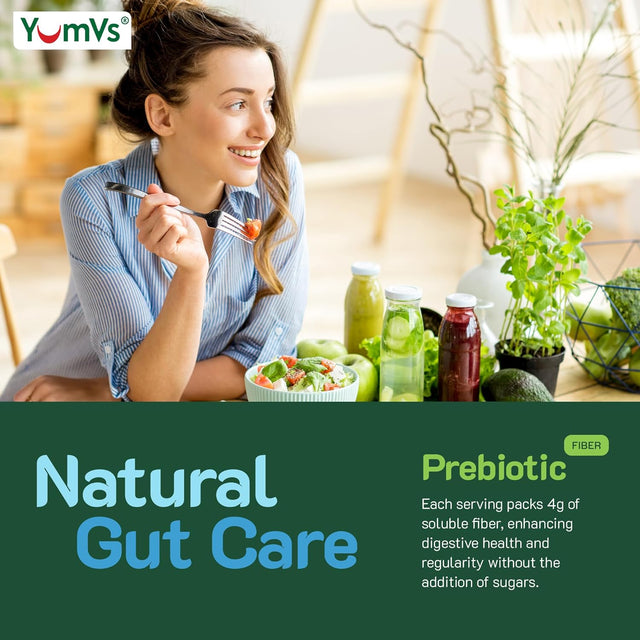 Prebiotic Fiber Zero Gummies by Yumvs | Keto Friendly Sugar Free Supplement for Women & Men | 4 G Fiber for Digestive Support | Natural Berry Flavor Chewables-60 Count