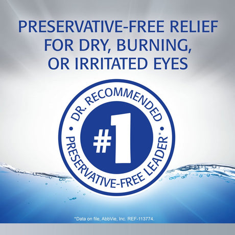 Refresh Optive Advanced Lubricant Eye Drops Preservative-Free Tears, 0.4 Ml, 30 Count