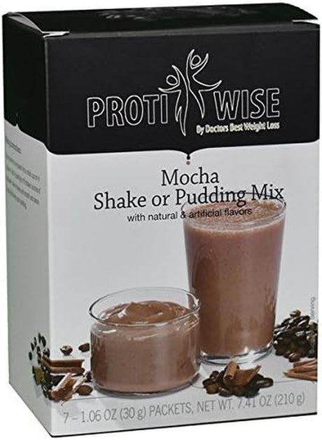 High Protein Diet Shake & Pudding | Mocha | Low Calorie, Low Fat, Low Sugar (7/Box) Y