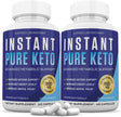 Instant Pure Keto Pills Advanced BHB Boost Ketogenic Supplement Exogenous Ketones Ketosis for Men Women 60 Capsules 2 Bottle