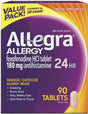 Allergy 24 HR Relief Non-Drowsy 180Mg 90 Tablets