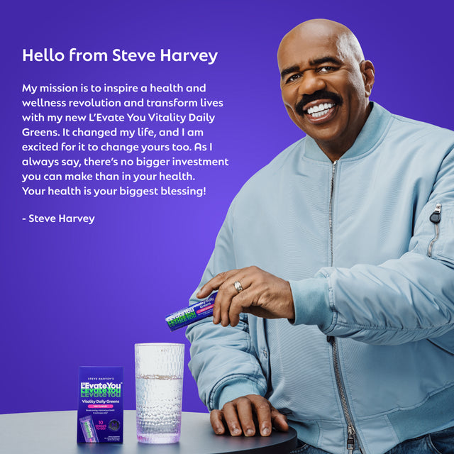 L'Evate You Vitality Daily Greens - Dietary Supplement - Tart Cherry - 10 Count