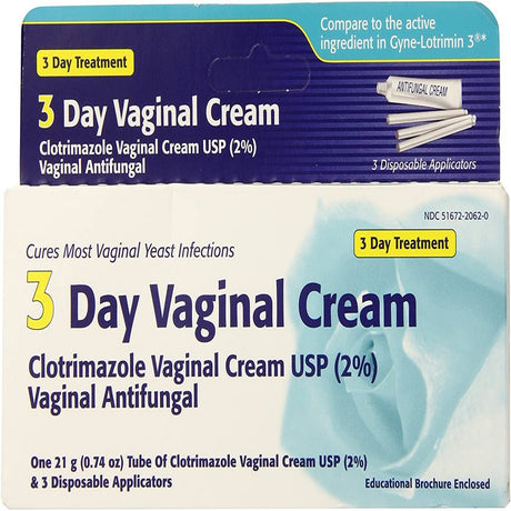 Clotrimazole 3 Day Vaginal Cream 0.74 Oz (Pack of 3)