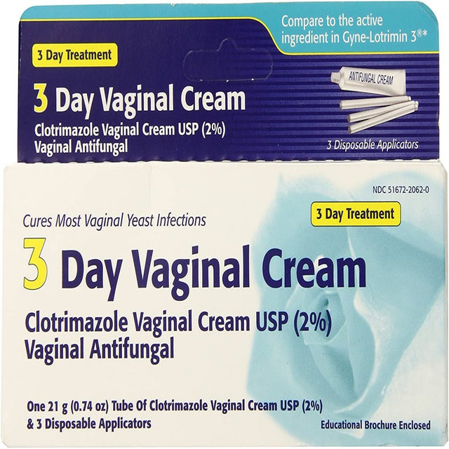 Clotrimazole 3 Day Vaginal Cream 0.74 Oz (Pack of 3)