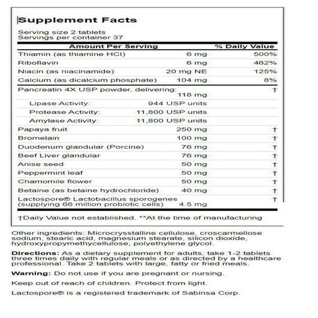 Futurebiotics Daily Enzyme Complex 75 Tabs
