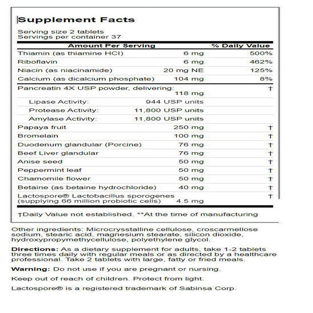 Futurebiotics Daily Enzyme Complex 75 Tabs