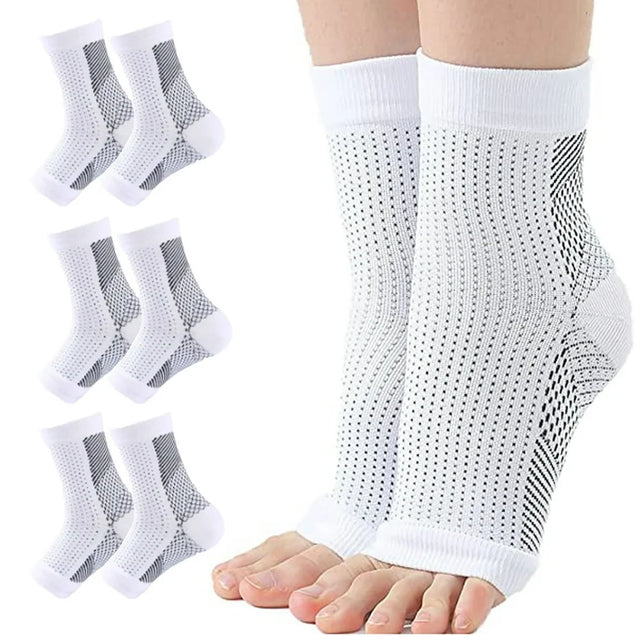 Neuropathy Socks for Women Men,3 Pairs Soothe Compression Socks for Neuropathy Pain, Ankle Brace Plantar Fasciitis Swelling Relief(Mutilcolor 1-S/M)