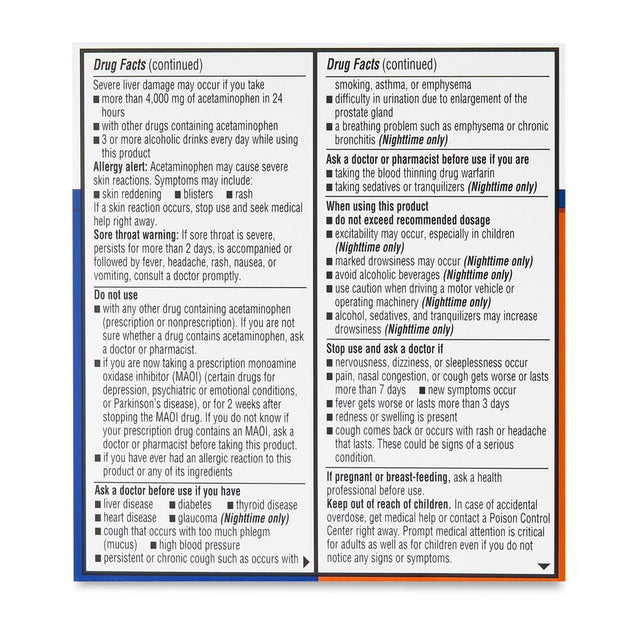 Equate Non-Drowsy Daytime and Nighttime Multi-Symptom Cold Caplets, 24 Count