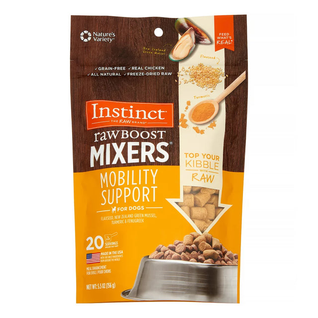 Instinct Freeze Dried Raw Boost Mixers Mobility Support Grain-Free All Natural Dog Food Topper by Nature'S Variety, 5.5 Oz. Bag