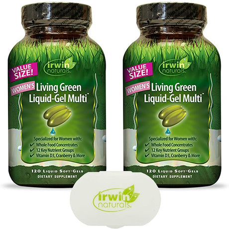Irwin Naturals Women'S Multivitamin Living Green 240Ct (120 Ct Two Pack) W Case