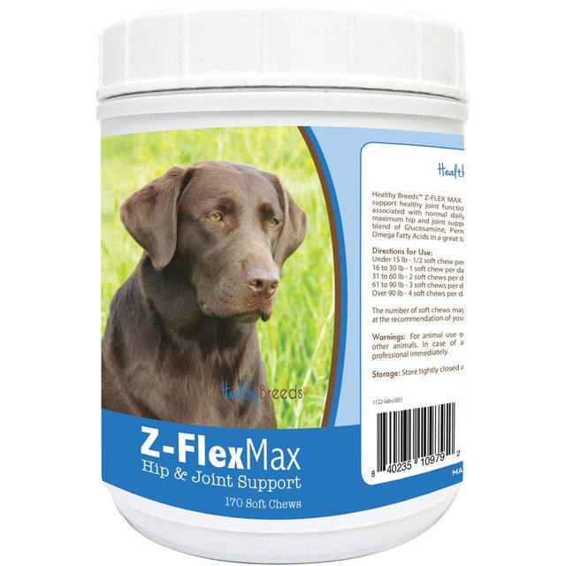 Healthy Breeds Labrador Retriever Z-Flex Max Hip & Joint Soft Chews 170 Count