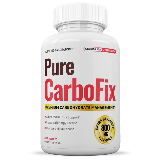 Justified Laboratories Pure Carbo Fix Carbohydrate Weight Loss Supplement 60 Capsules