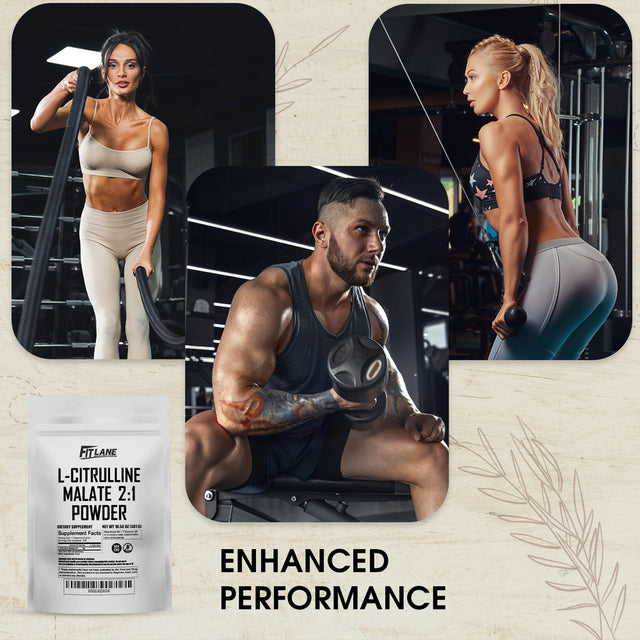 L-Citrulline Malate 2:1 Powder 301 Gms - Natural Nitrous Oxide Supplement for Recovery - Fit Lane Nutrition