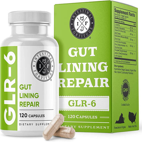 Intestinal Fortitude GLR-6 Leaky Gut Supplements IBS Relief Gut Health Supplements 120 Capsules