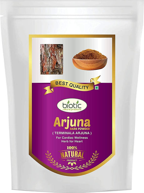 Biotic Natural Arjuna Bark Powder (Terminalia Arjuna) - 200 G. | Herbal Powder for the Heart