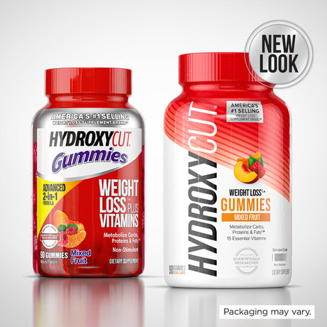 Hydroxycut Gummies Weight Loss Supplement, Metabolism Support, Mixed Fruit, Unisex, 90 Ct