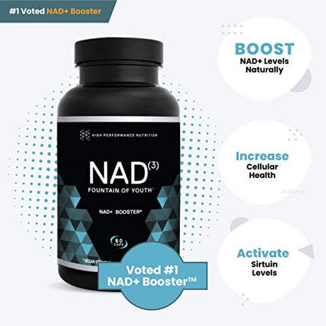 HPN NAD+ Booster (NAD3), anti Aging Cell Booster, NRF2 Activator, Nicotinamide Riboside Alternative, True NAD Supplement Cell Regenerator Provides Natural Energy, Longevity, and Cellular Hea