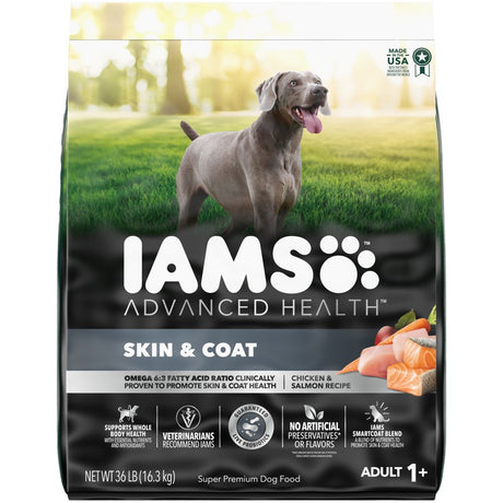 IAMS Advanced Health Chicken and Salmon Recipe Dry Dog Food, 36 Lb Bag