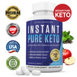Instant Pure Keto Pills Advanced BHB Boost Ketogenic Supplement Exogenous Ketones Instaketo Insta Ketosis for Men Women 60 Capsules 1 Bottle