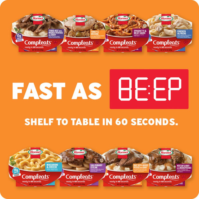 HORMEL COMPLEATS Turkey & Dressing, Shelf Stable, 10 Oz Plastic Tray