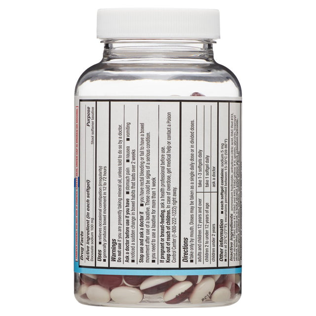 Equate Stool Softener Laxative Softgels for Constipation, 100 Mg, 400 Count