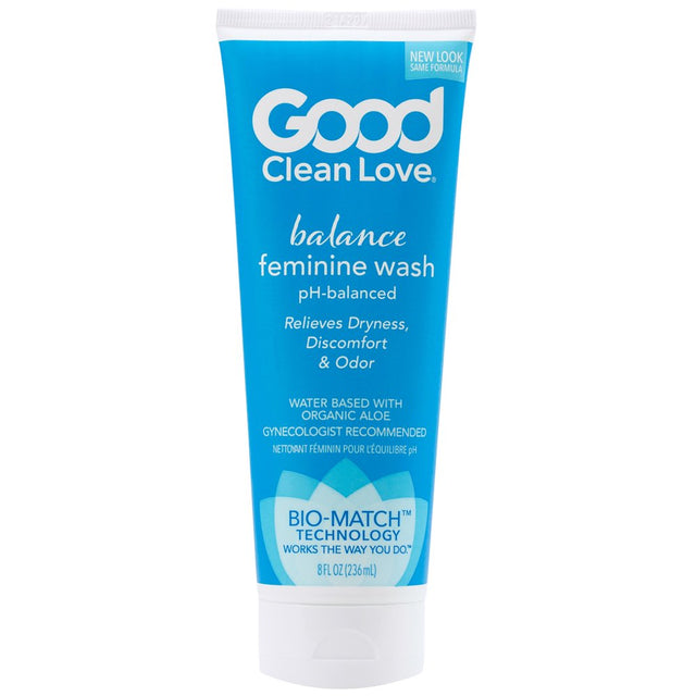 Good Clean Love: Balance Moisturizing Wash, Ph-Balanced Vaginal Soap for Women with Natural Ingredients, Gentle Cleansing Feminine Hygiene Product, Relieves Dryness & Reduces Odor, 8 Oz (2-Pack)