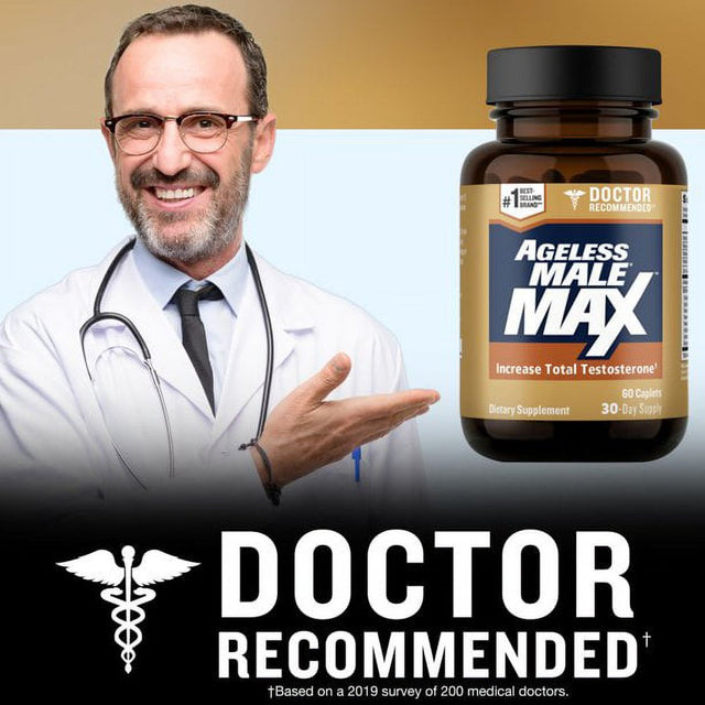 Ageless Male MAX Total Testosterone and Nitric Oxide Booster, 60 Ct *EN