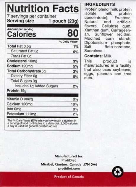 2 Box Pack Protidiet Vanilla Protein Shake, Low Calorie, Low Carbs